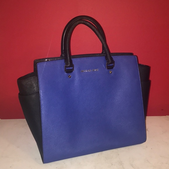 💙SOLD🖤Michael Kors Selma Cobalt Satchel - Picture 2 of 8